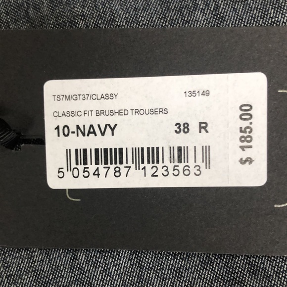 Ted Baker classic fit Brushed Trouser 38R new with tags. Retail $185. - Picture 3 of 11